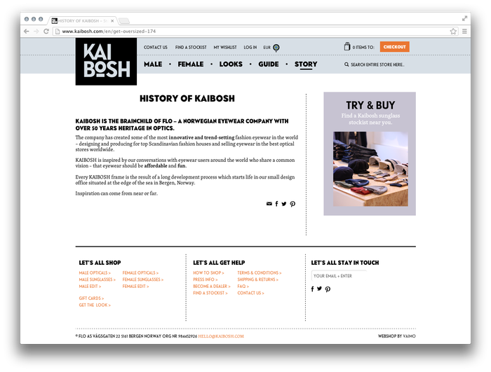 Kaibosh website 4