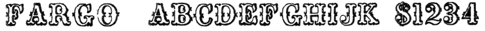 Fargo sample from a catalog by the Los Angeles Type Founders.