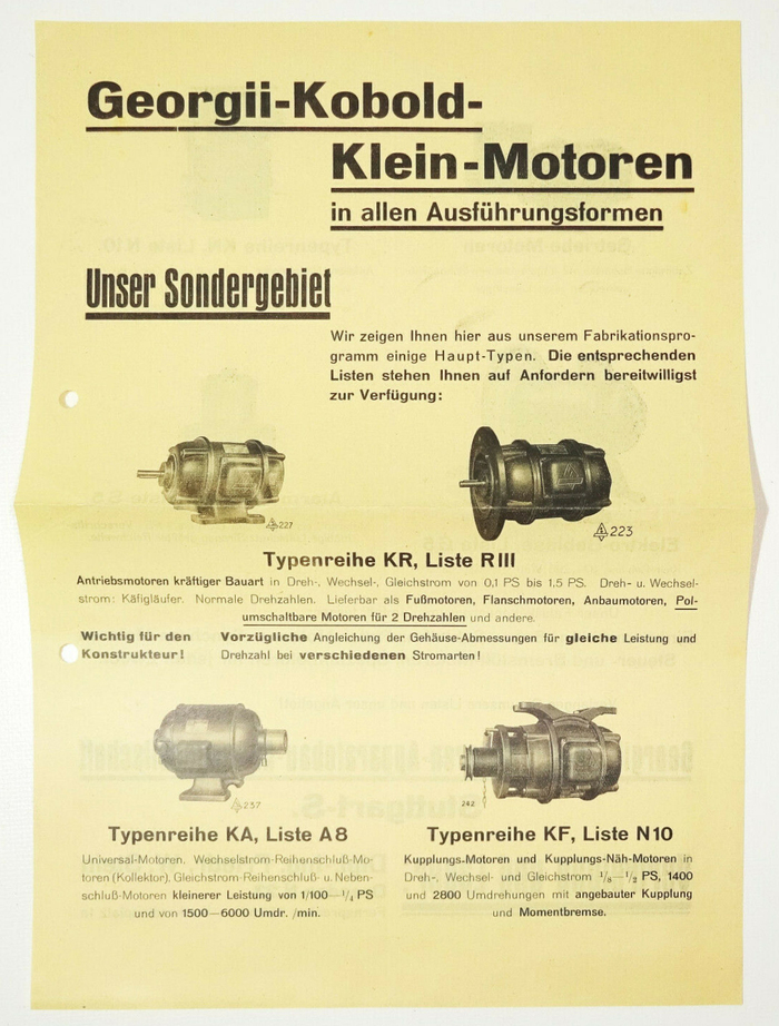 Georgii-Kobold-Klein-Motoren leaflet 1