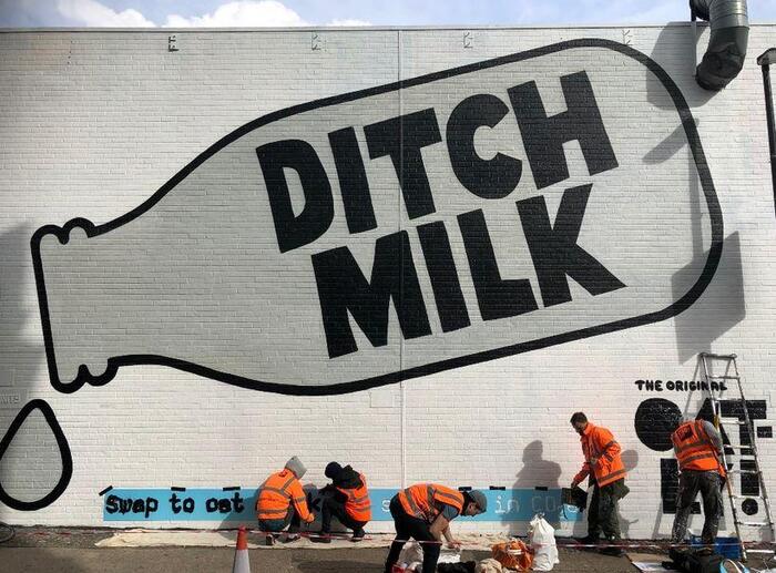 Oatly “Ditch Milk” mural ad 2