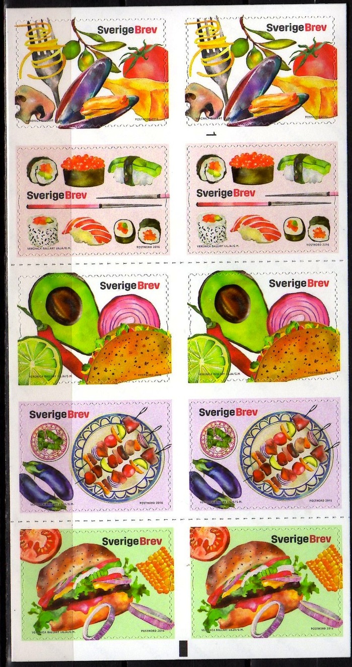 Mat i Sverige stamps series 3