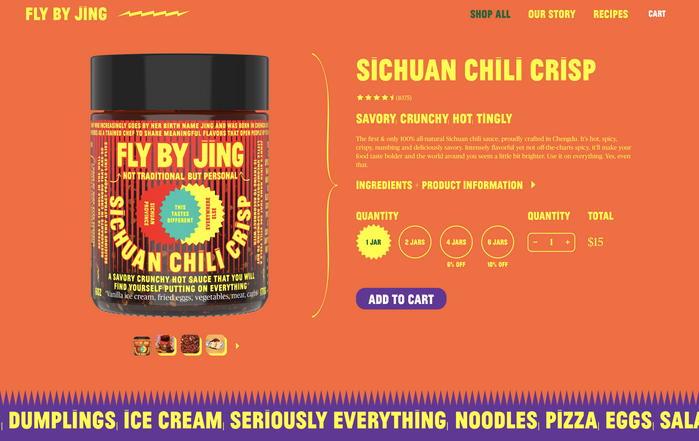 Fly by Jing packaging and website 2