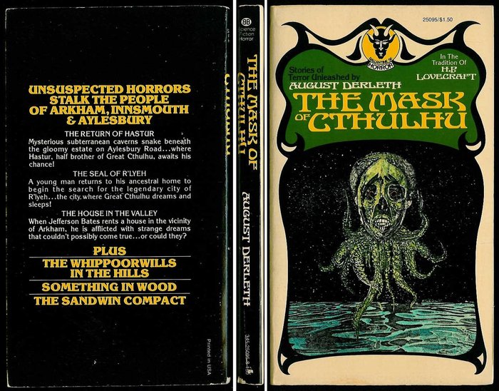 The Mask of Cthulhu with spine and back cover.