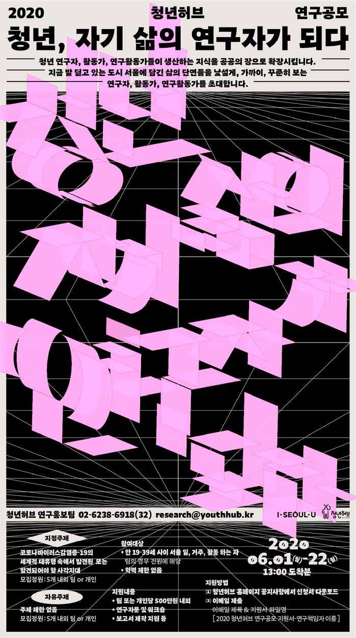 Seoul YouthHub public research project poster series 1