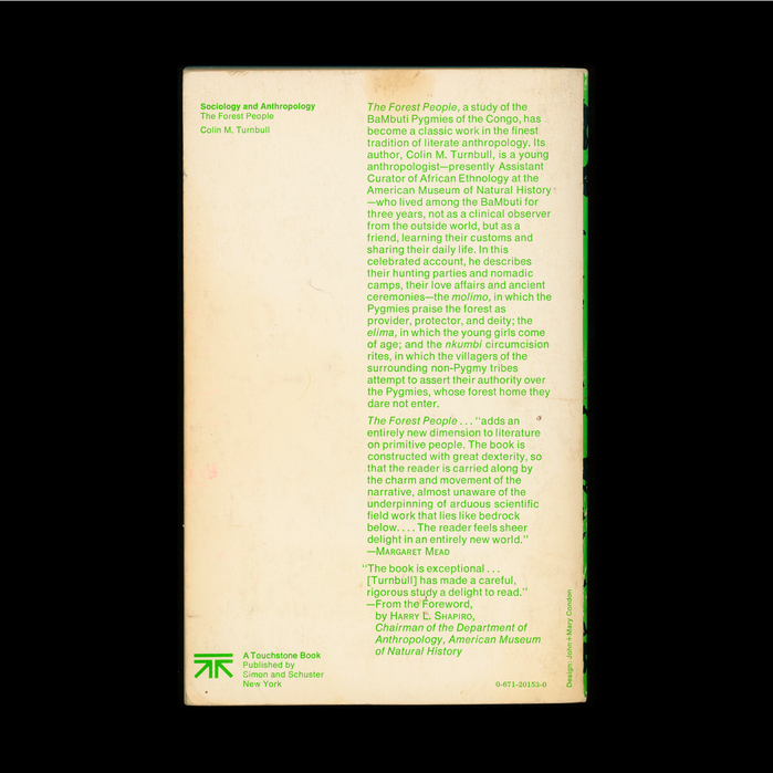 The Forest People by Colin M. Turnbull (Touchstone, 1962) 2