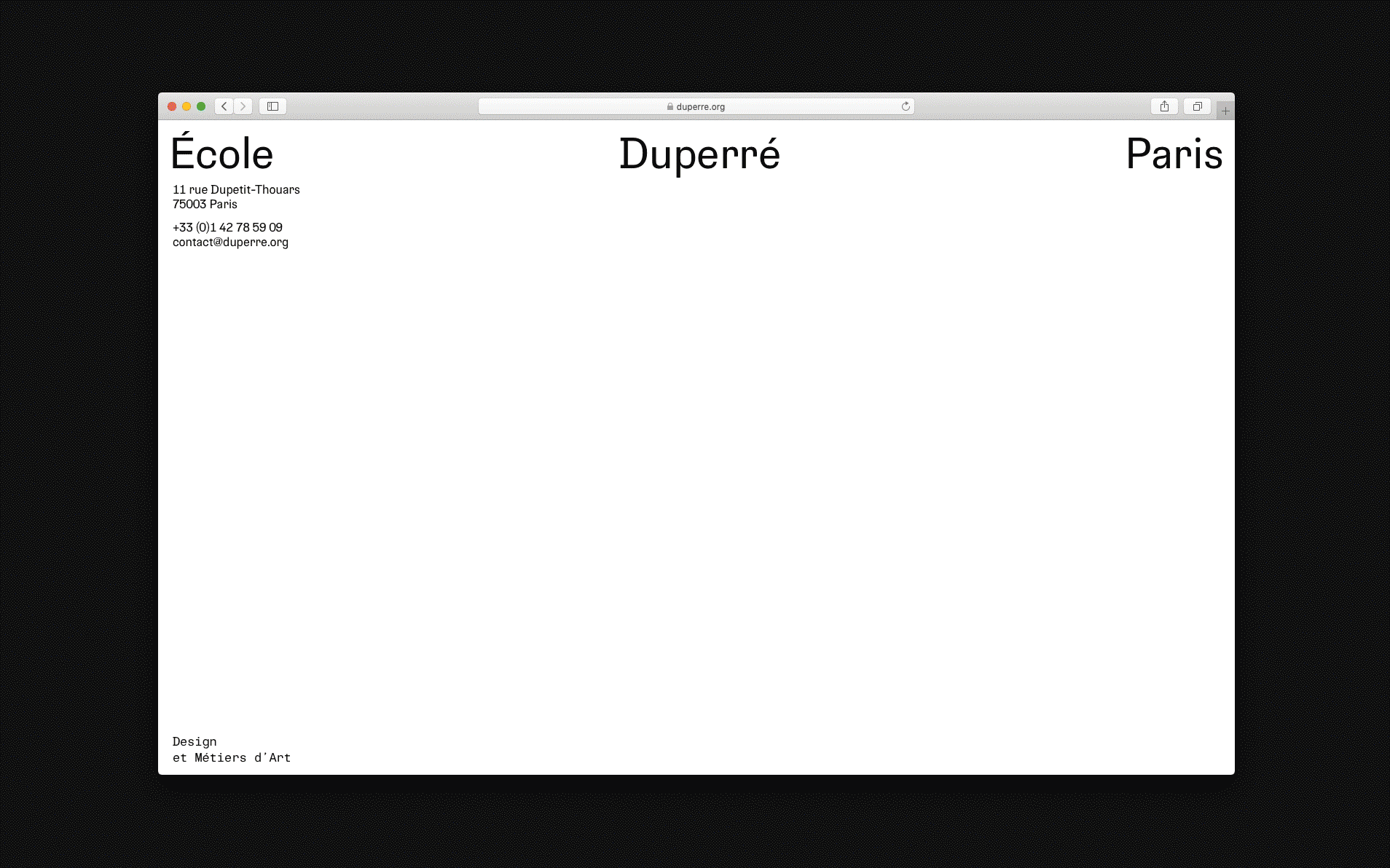 École Duperré identity 3