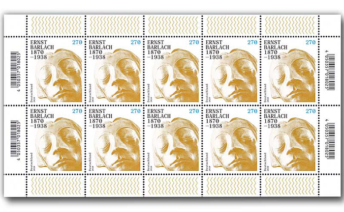 Sheet with ten stamps