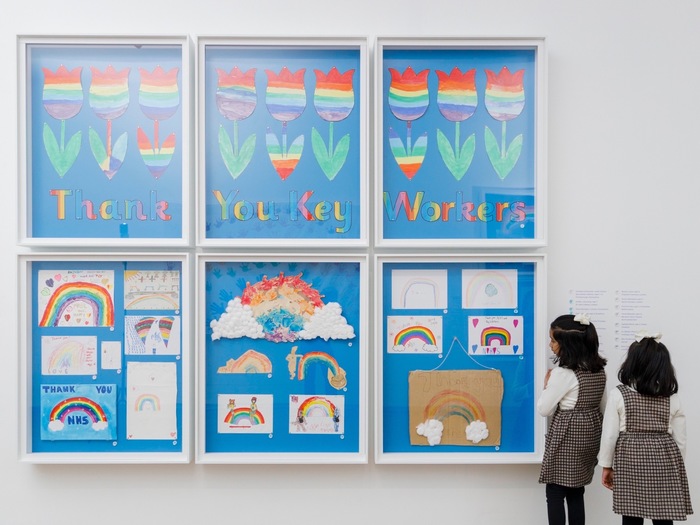 The rainbow letters in this display are based on  (not part of the exhibition design).