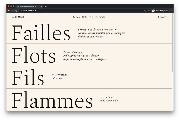 Failles Flots Fils Flammes website 1