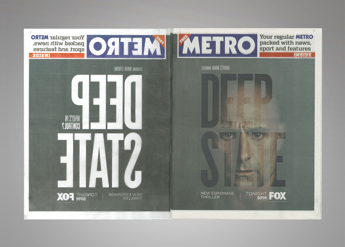 Translucent cover in London’s Metro newspaper