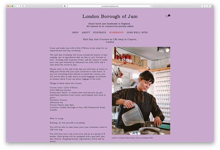 London Borough of Jam website (2020) 2