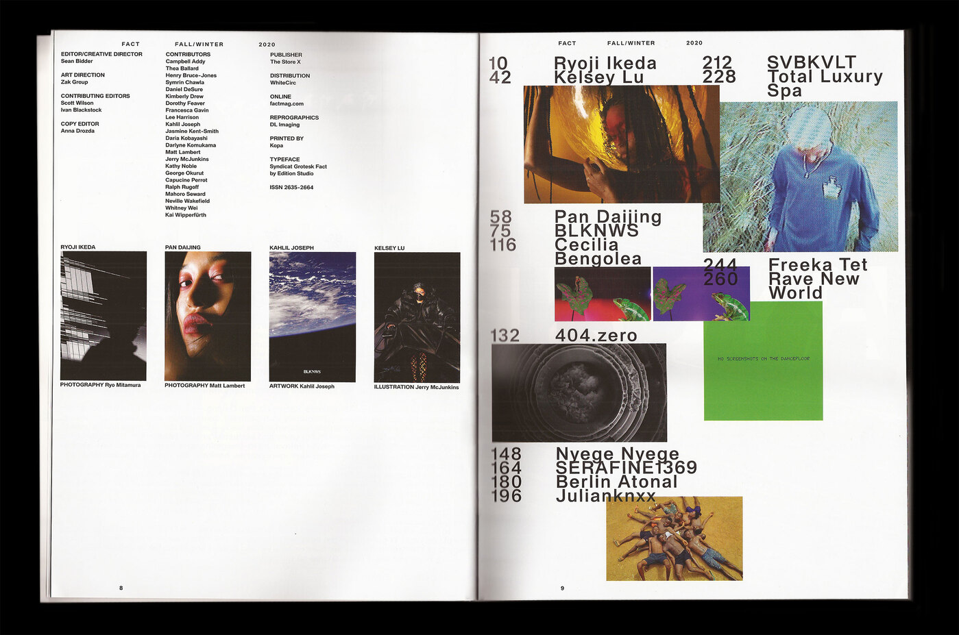 Fact magazine, Fall/Winter 2020 issue and website - Fonts In Use