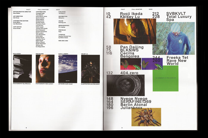 Fact magazine, Fall/Winter 2020 issue and website 2