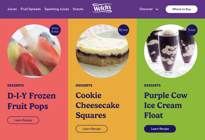 Welch’s website 5