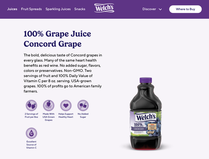 Welch’s website 2