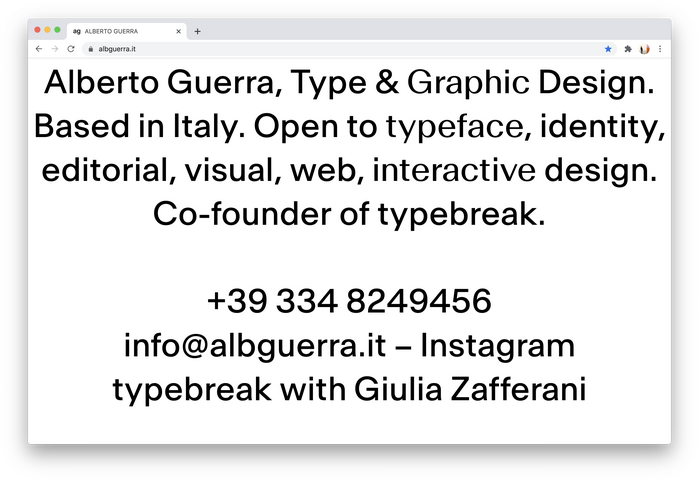 Alberto Guerra website 1