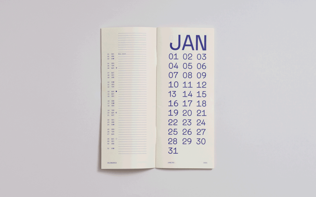 2021 typographic calendar 2