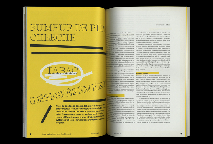 From Sphères no. 1, January 2020. Charon (Matthieu Visentin, ECAL Typefaces) in all caps.