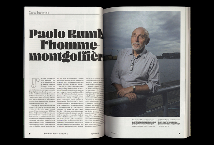 From Sphères no. 3, September 2020. Headline and drop cap from Ohno Blazeface, paired with SangBleu OG Serif.