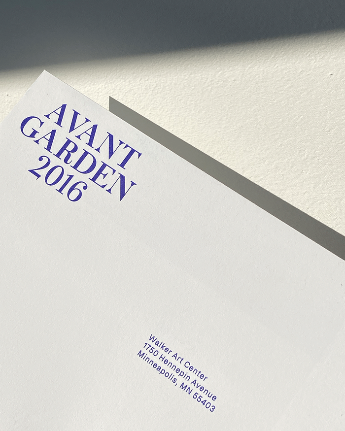 Avant Garden 2016, Walker Art Center 2