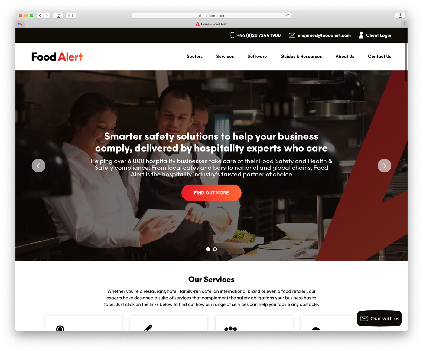 Food Alert website - Fonts In Use