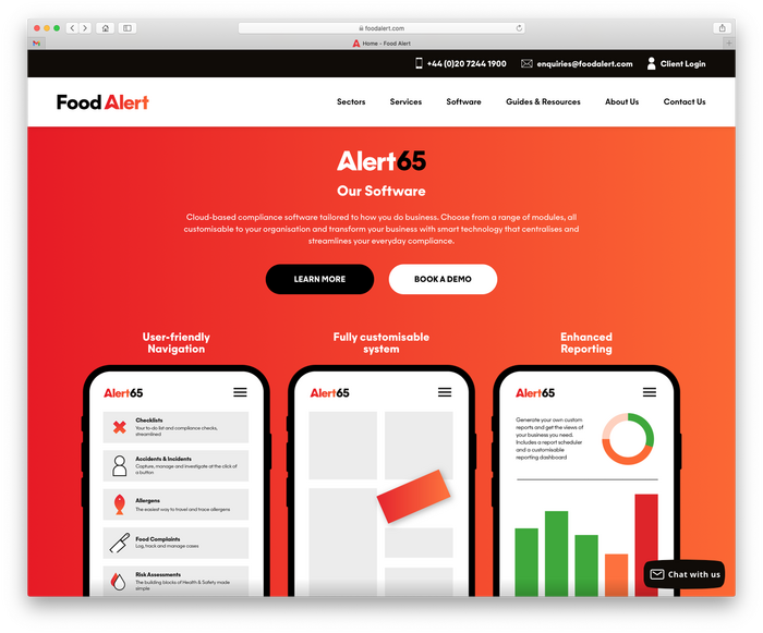 Food Alert website 4