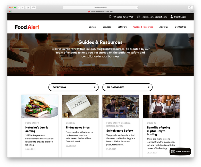 Food Alert website 5