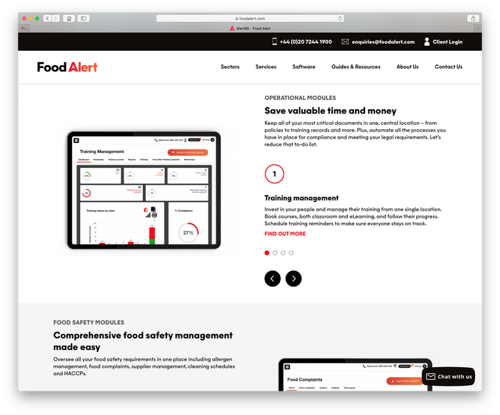 Food Alert website 7