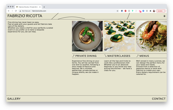Fabrizio Ricotta website 1