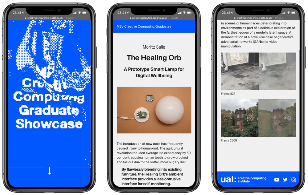 2020 Postgraduate Showcase: UAL Creative Computing Institute - Fonts In Use