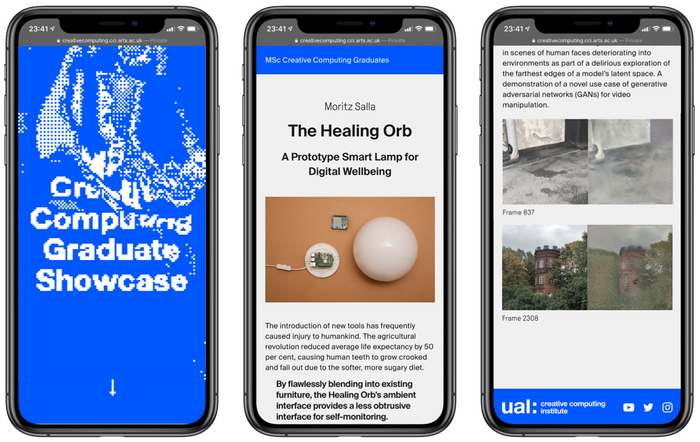 2020 Postgraduate Showcase: UAL Creative Computing Institute 6