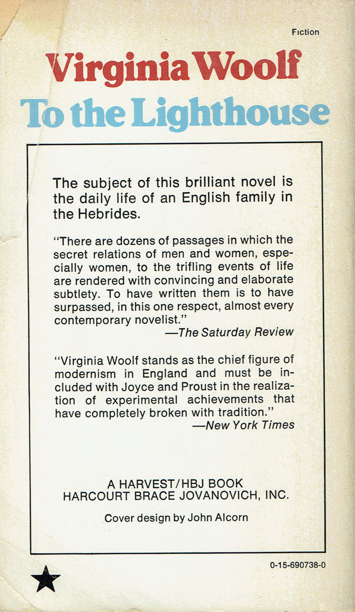 To the Lighthouse by Virginia Woolf (Harvest/HBJ, 1978) 2