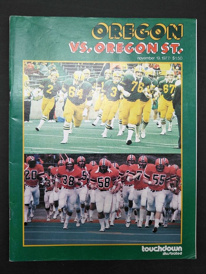Touchdown Illustrated, Oregon vs. Oregon State, 19&nbsp;Nov 1977