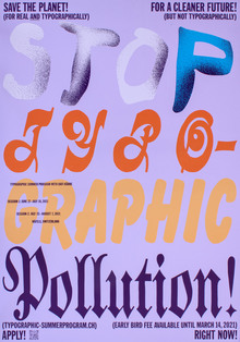 “Stop Typographic Pollution” poster