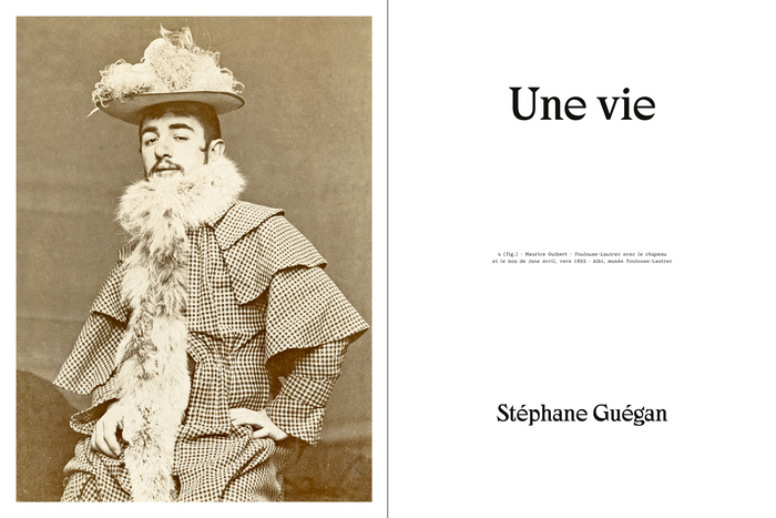 Opening spread for Stéphane Guégan’s biography.