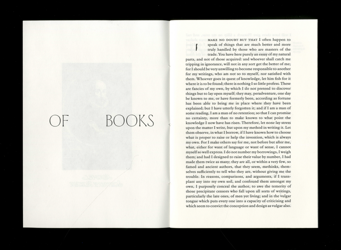 Opuscolo Editions #2, Of Books  by Michel de Montaigne 2