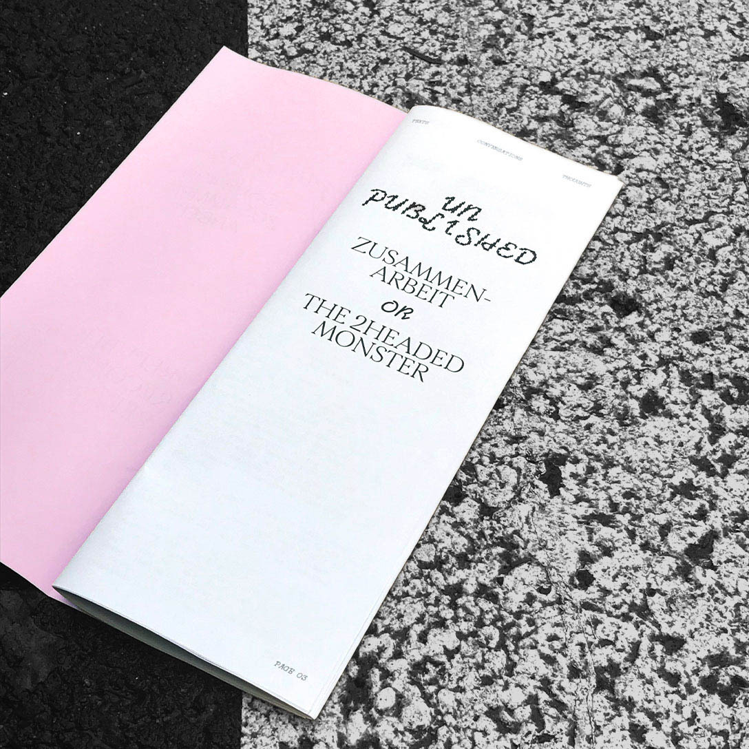 Unpublished, issues 00 and 01