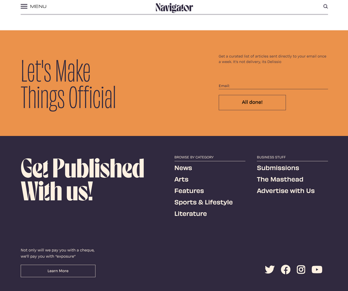 The Navigator website 2