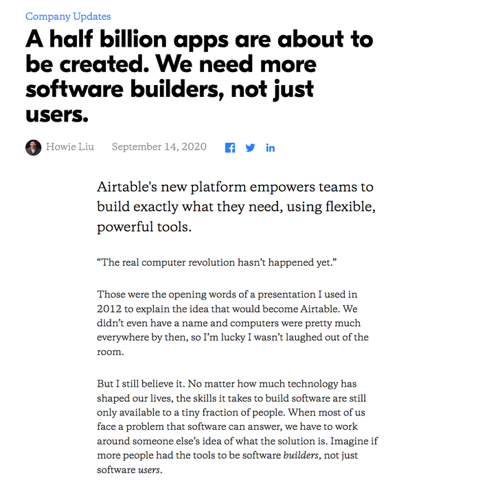 Airtable website (2021) 6
