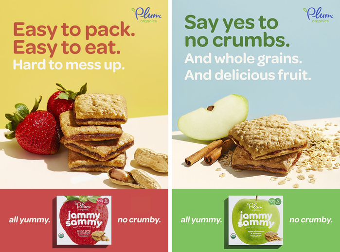 Omnes is used with its standard forms for a g y for the “all yummy. no crumby” ads.