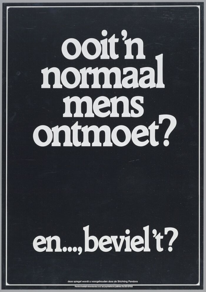 “Ooit ’n normaal mens ontmoet?” poster 1