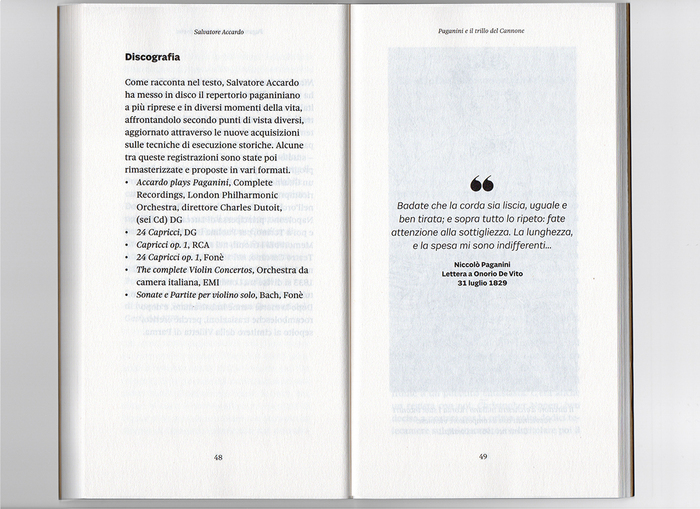 Double spread with quote
