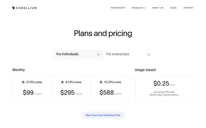 Corellium website 4