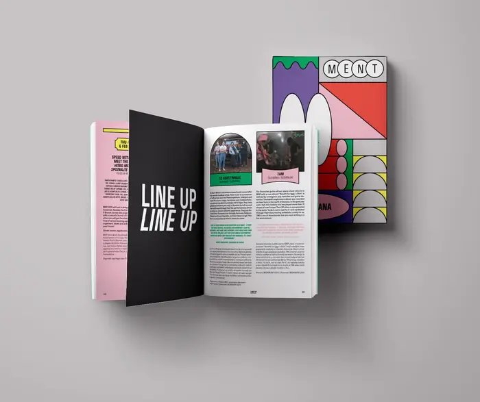 Program booklet, with text in English and Slovenian.