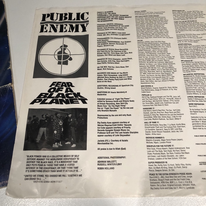 Public Enemy – Fear of a Black Planet album cover 4