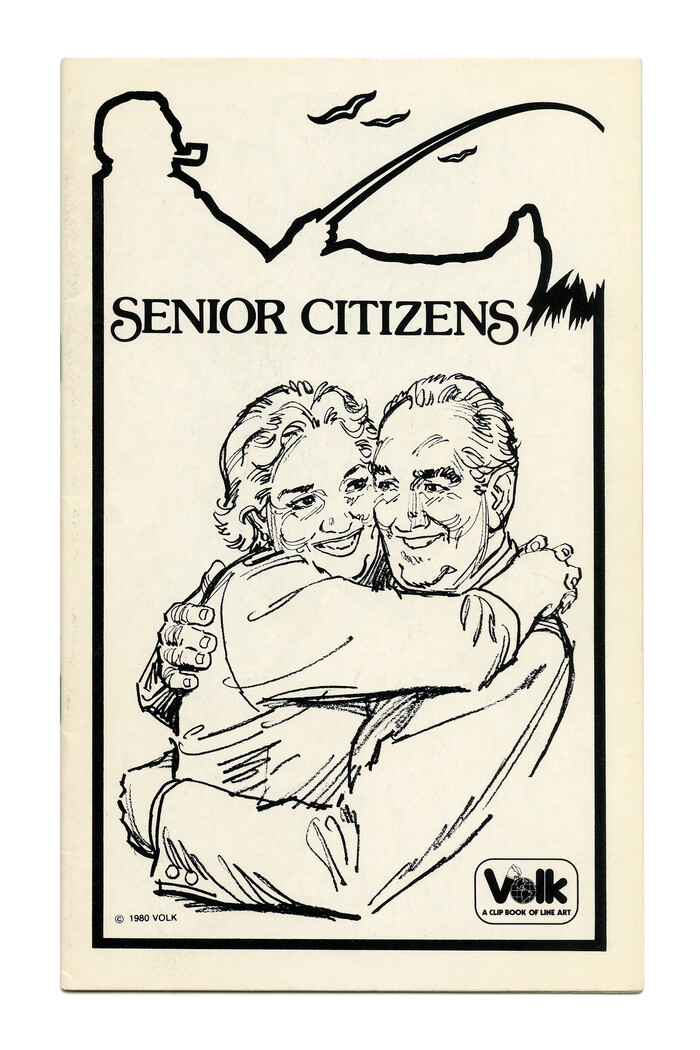 “Senior Citizens” (No. 765) ft. all-caps  with initial and terminal swash forms.