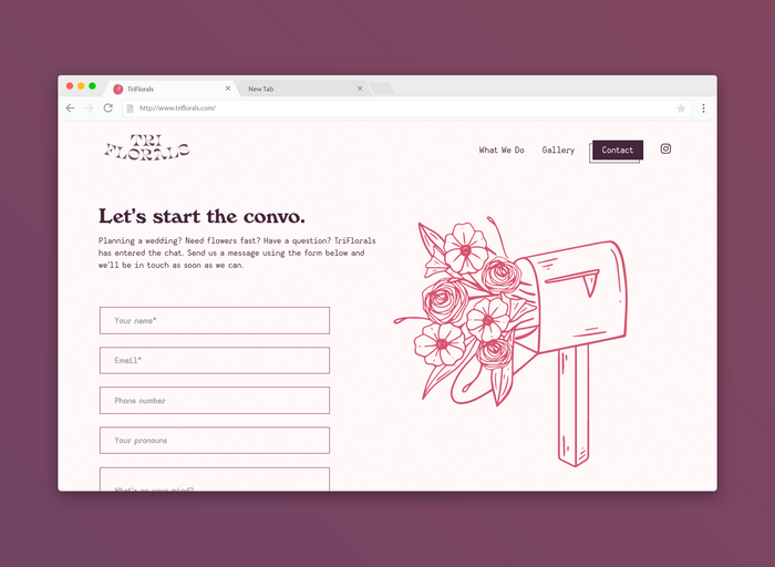 TriFlorals branding &amp; website 3