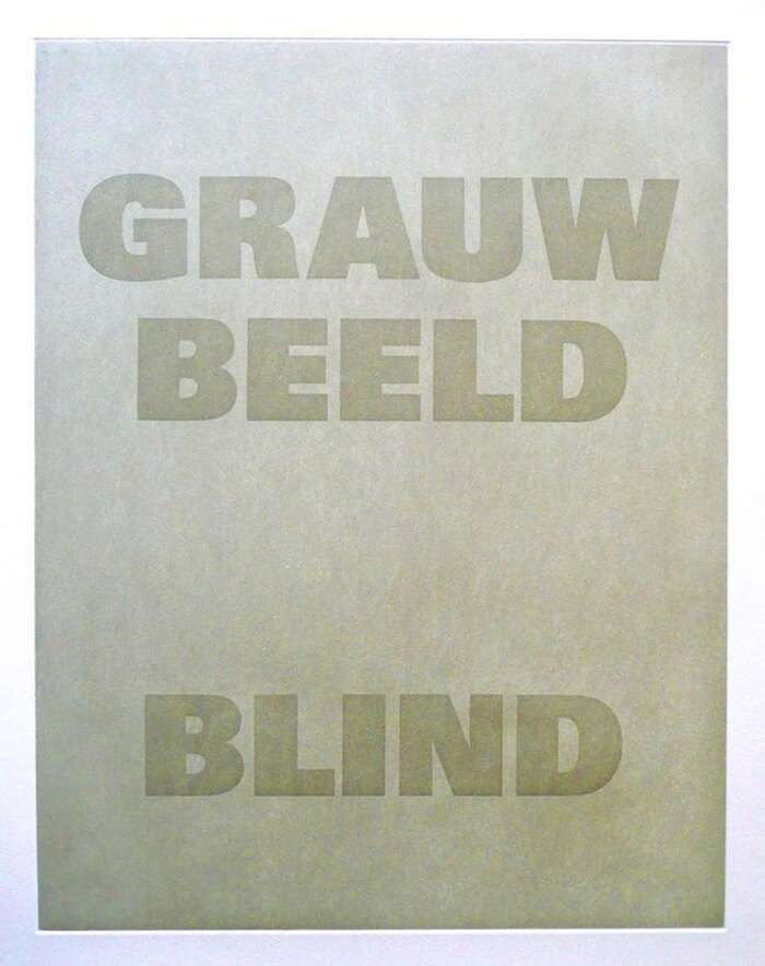 GRAUW / BEELD / BLIND, 1996. Aquatint edition of a mural.