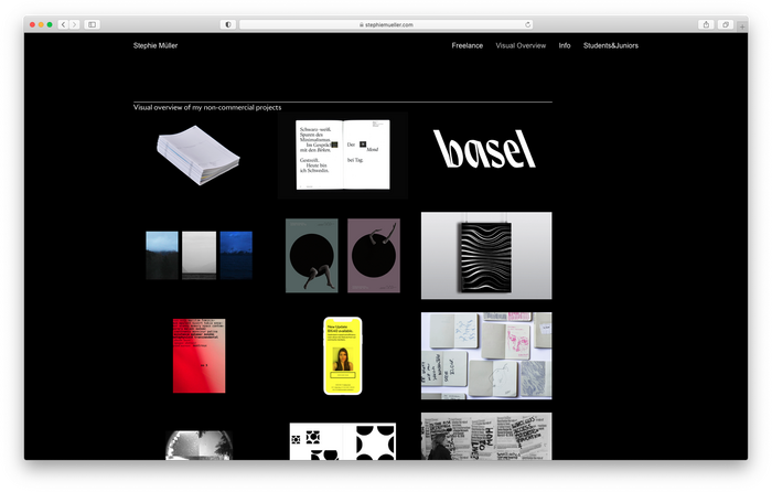 Stephie Müller portfolio website 3