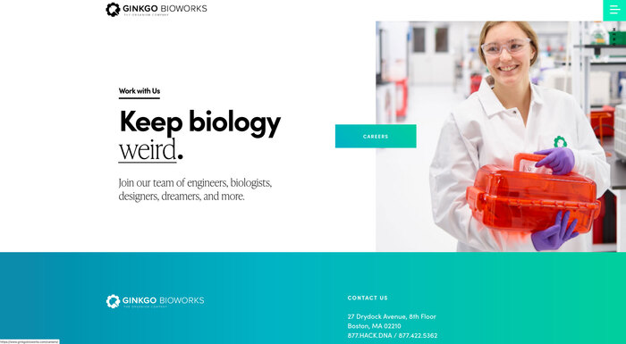 Ginkgo Bioworks website 6